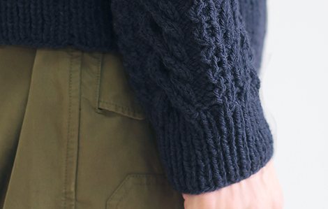 ケルティックアランセーター メンズ Dネイビー1