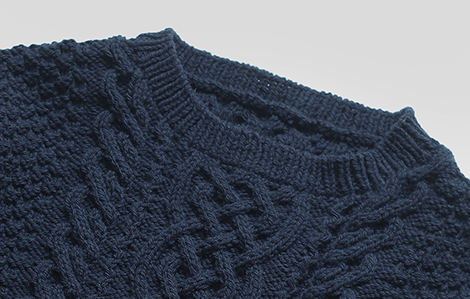 ケルティックアランセーター メンズ Dネイビー8