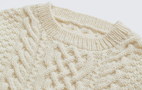 ケルティックアランセーター ミルク9