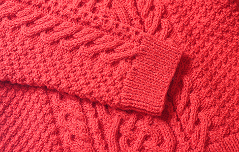 ケルティックアランセーター レッド7