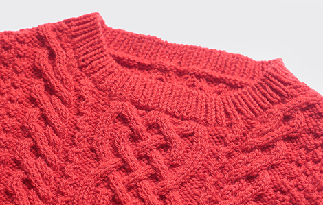 ケルティックアランセーター レッド9