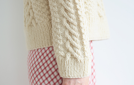 ケルティックアランセーター ミルク6