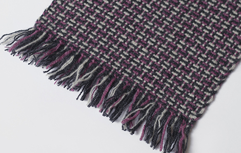 ウールカシミヤのhiraoriマフラー あずき1